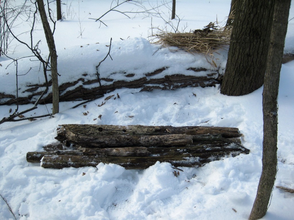 Fire base on snow.